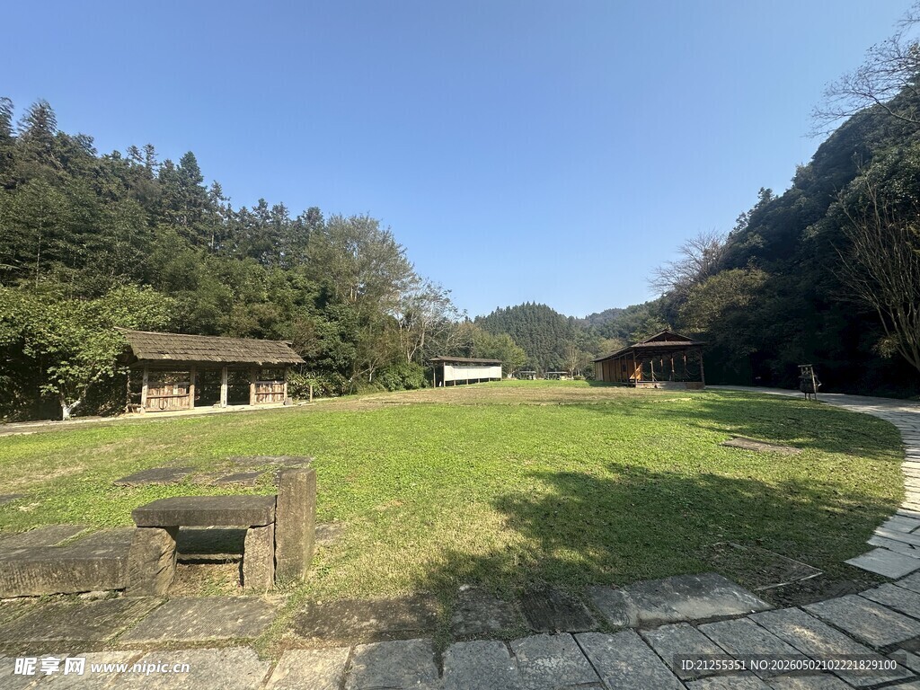 宁静户外庭院风光