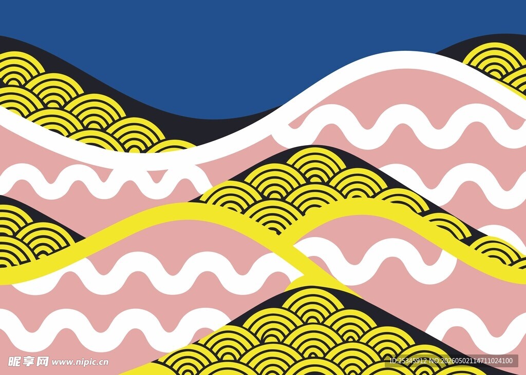 海浪纹样背景
