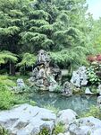 中式园林景观池塘假山