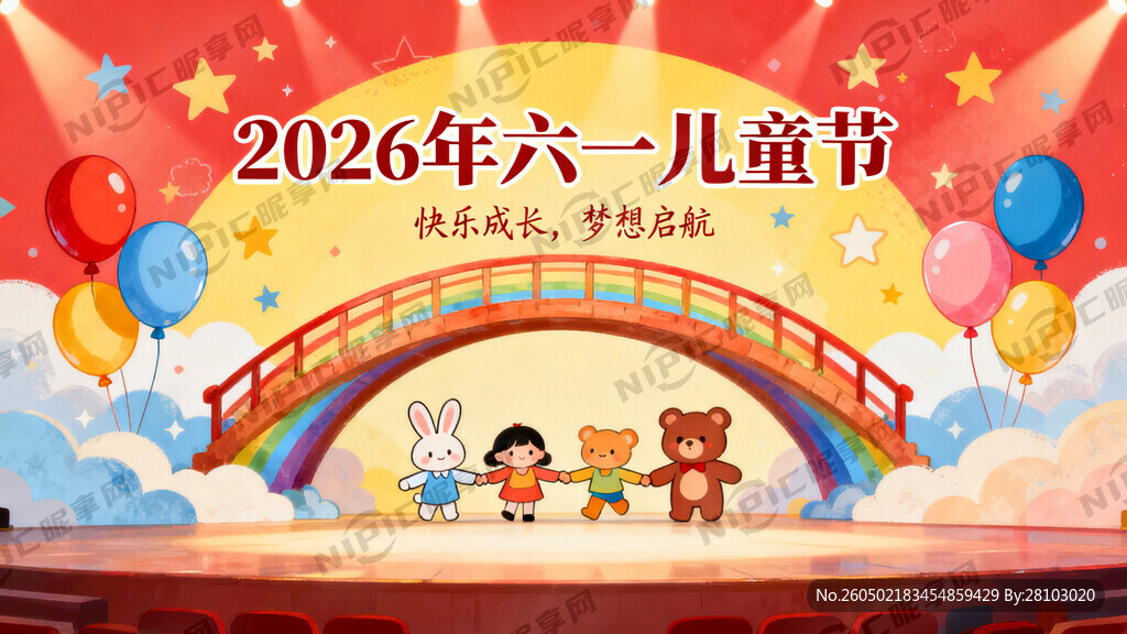 2026年六一儿童节舞台背景