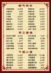 中式菜单菜品介绍