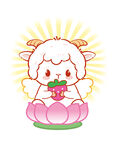 可爱小羊好运莲花座吉祥形象
