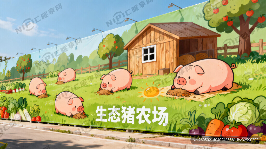 生态猪农场卡通图片 尺寸高3米