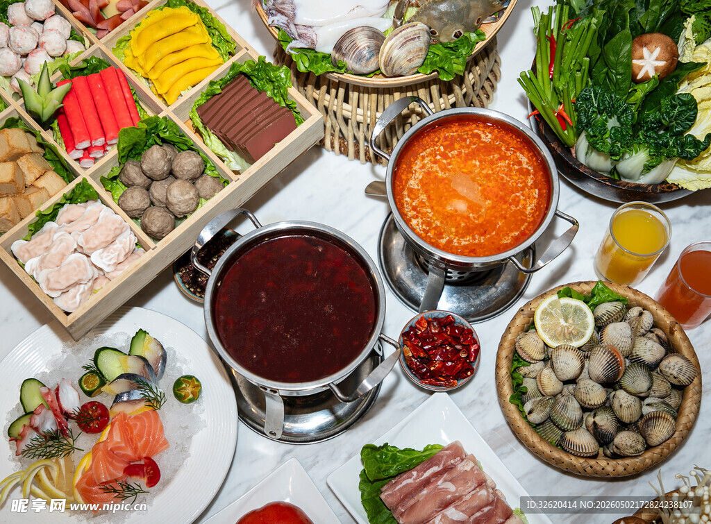 丰盛火锅食材