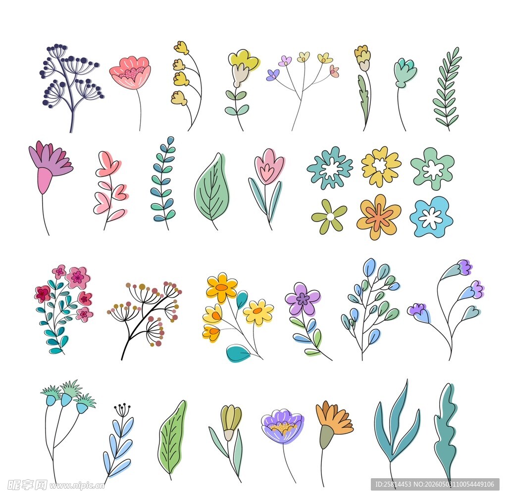 清新花草素材