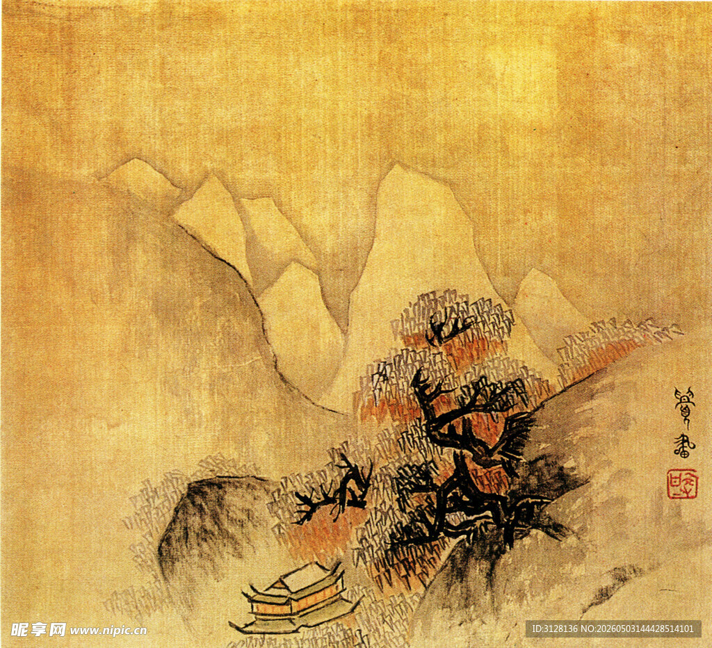 水墨山水图