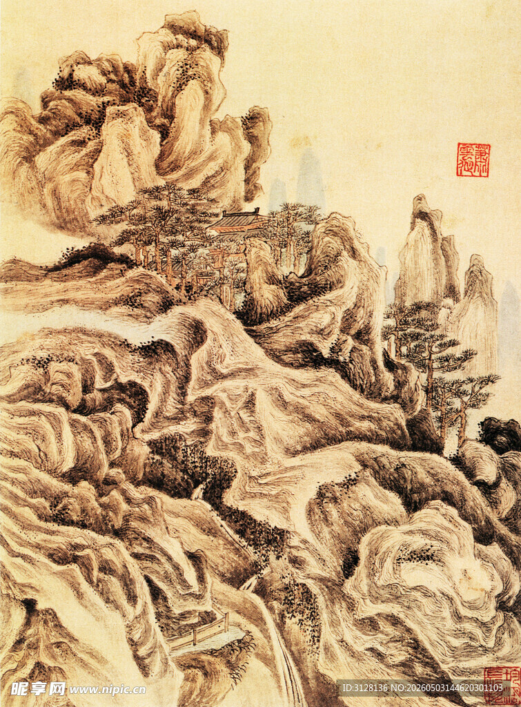 水墨山川图