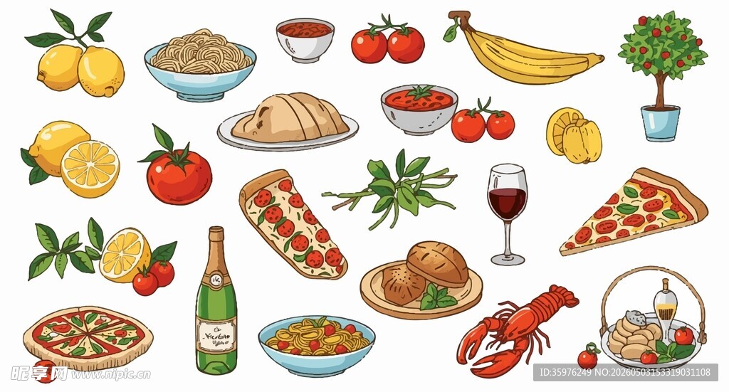 美食手账素材