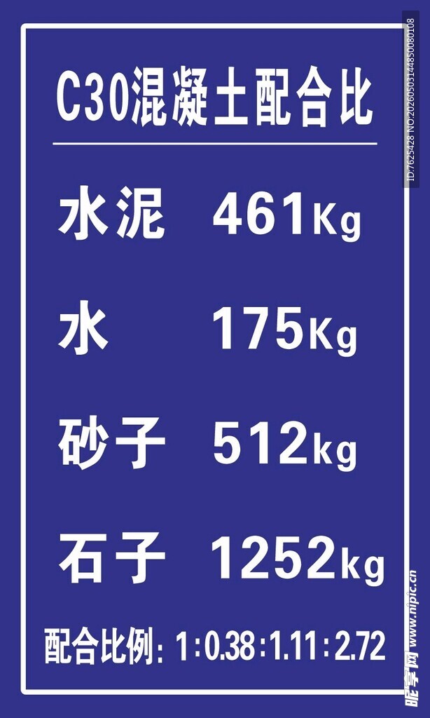 混凝土混合比
