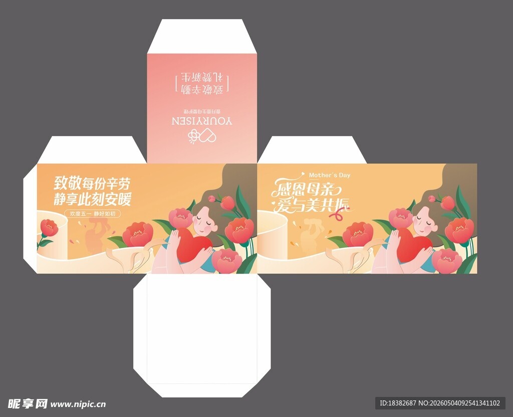 包装盒子展开图