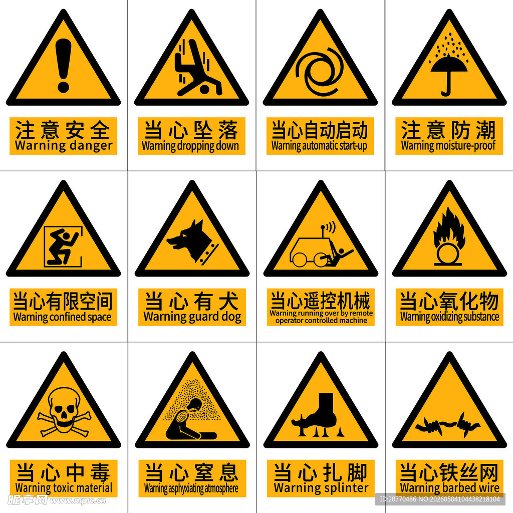 最新警示标志集合