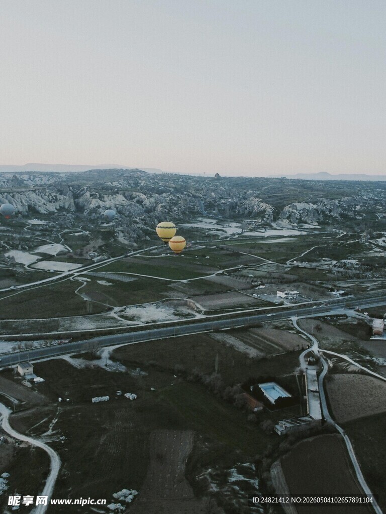 城市近郊景观鸟瞰
