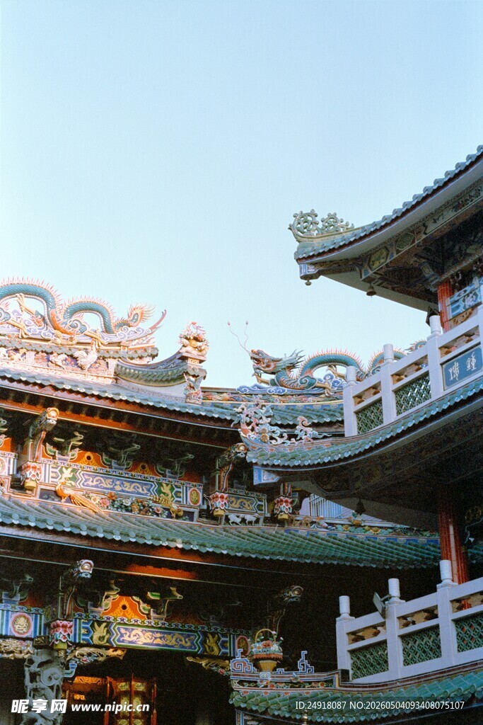 中式古建筑屋顶精美景观