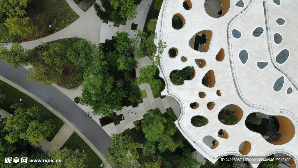 现代景观建筑俯瞰图