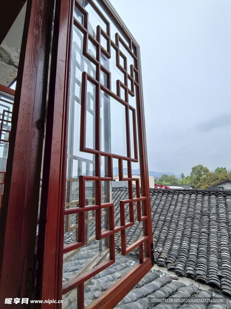 中式复古窗棂古韵悠悠