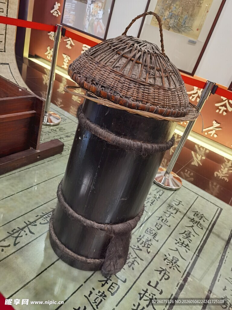 复古竹编老式制茶工具