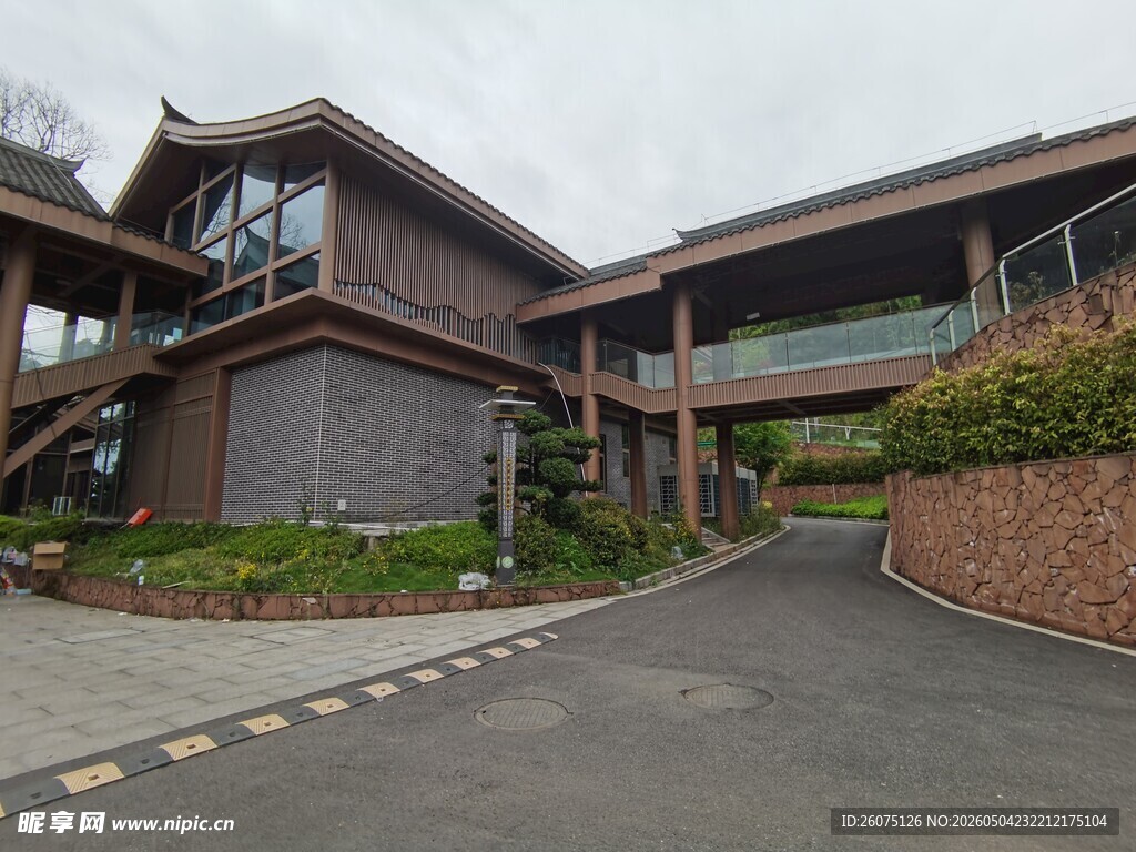 中式风格建筑庭院景观