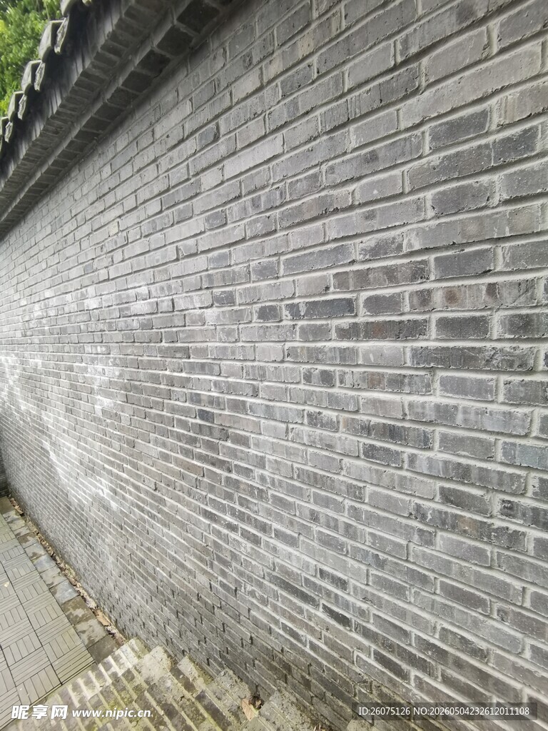 古朴灰砖墙