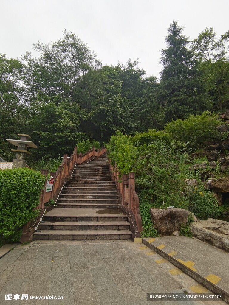 山间石阶小道景