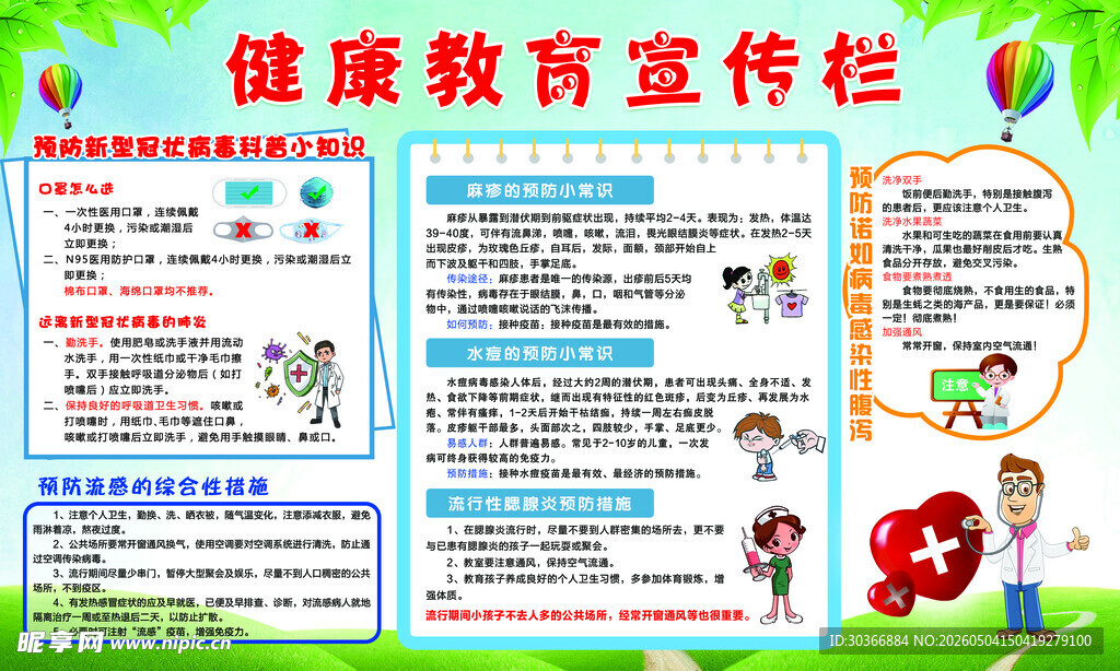 健康校园宣传栏展示