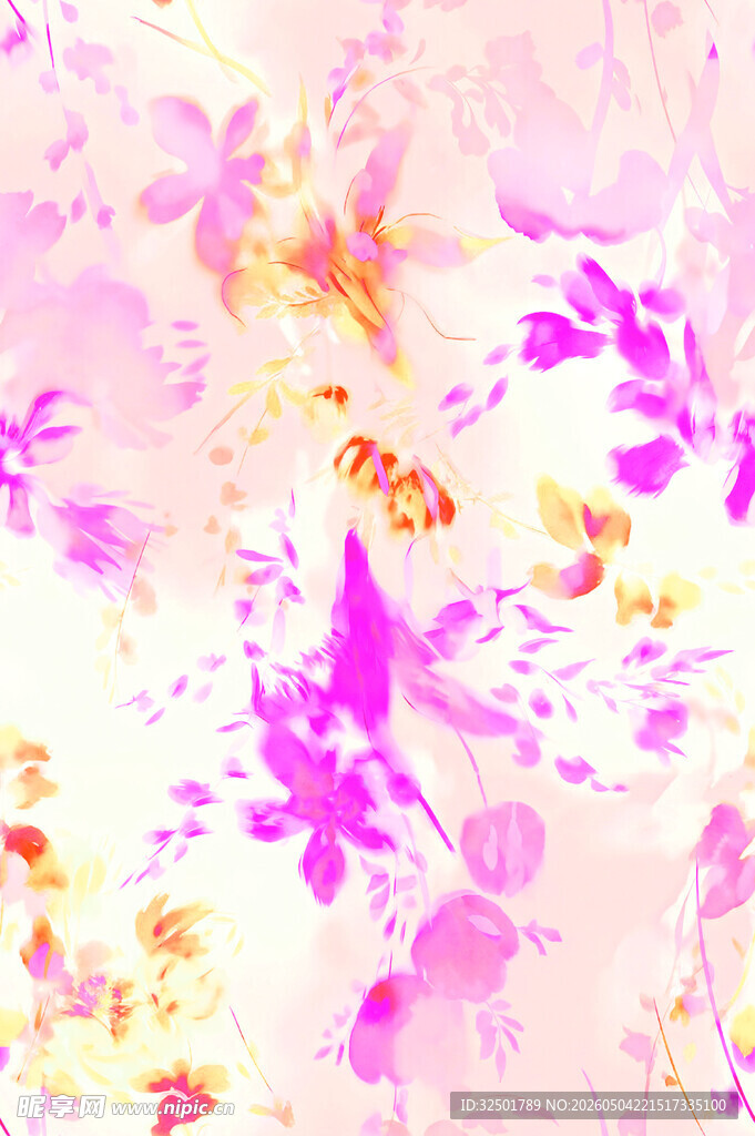 梦幻粉色花卉纹理背景