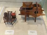 古代木质车马模型展示