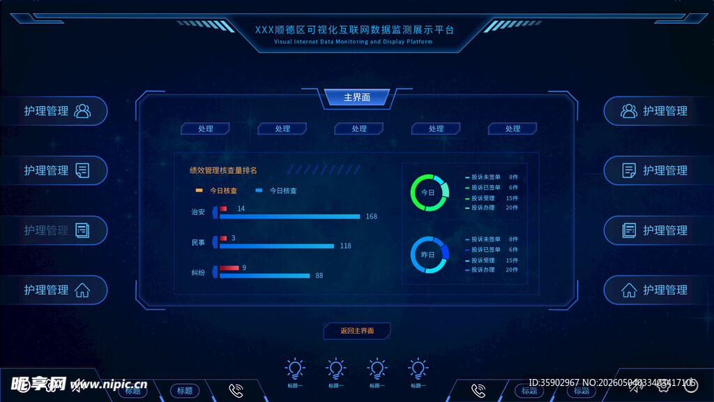 科技感数据可视化界面