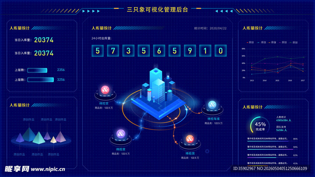 科技感十足的虚拟数据场景