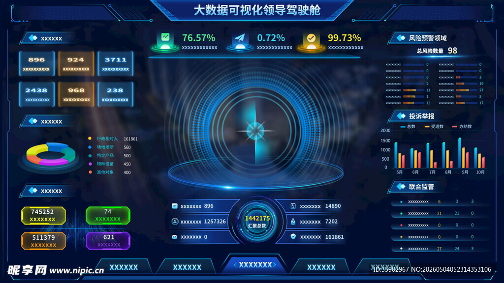 科幻风格数据展示界面