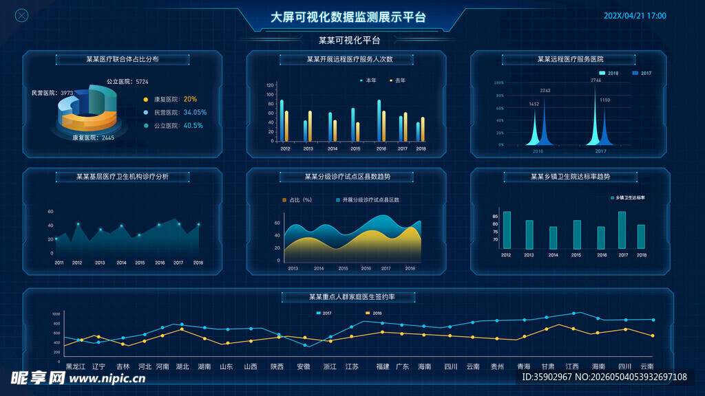 科技风数据可视化界面