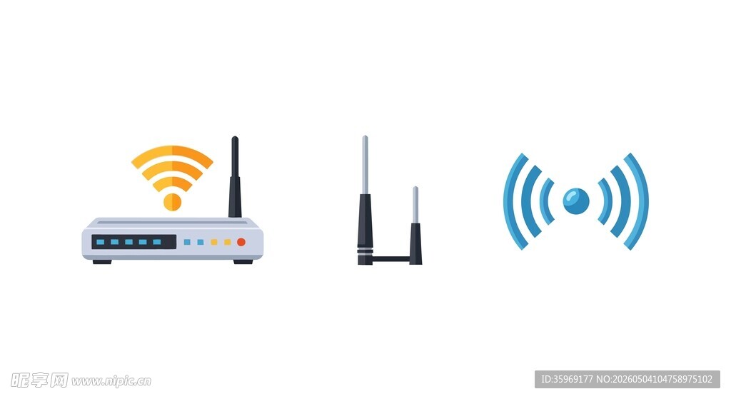 WiFi 路由器素材