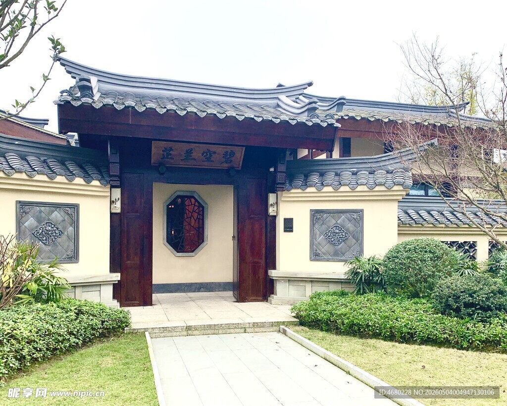 中式庭院建筑入口景观