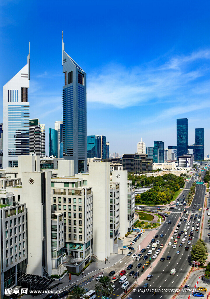 迪拜城市繁华街景