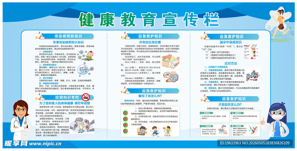 健康自助监测展板