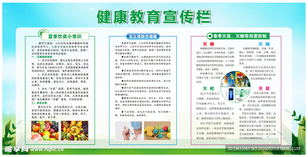 健康教育宣传栏展示