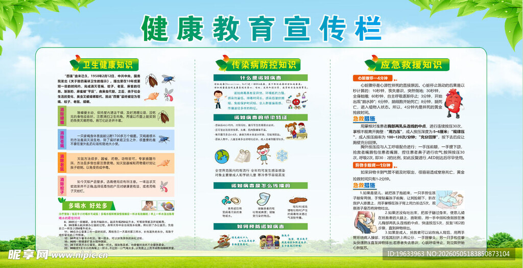 健康教育宣传栏展示