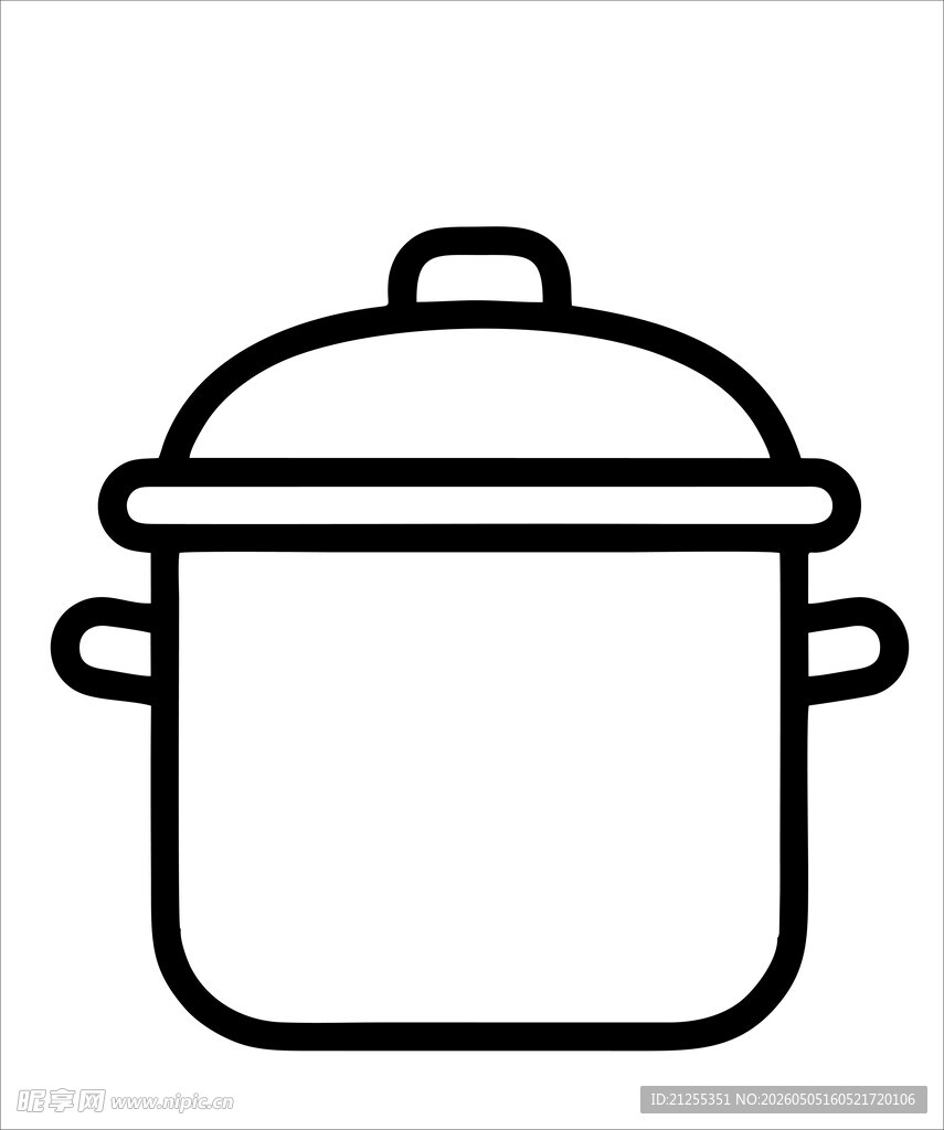简约线条绘就的烹饪锅具