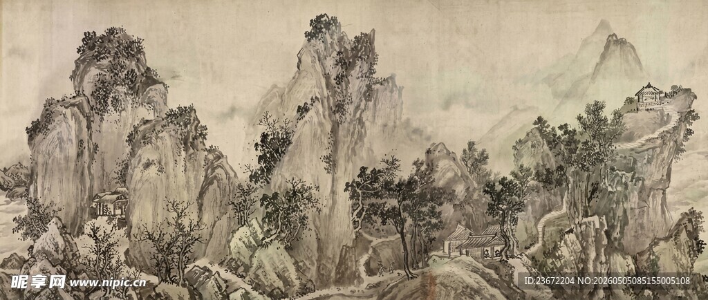 水墨山水国画图景
