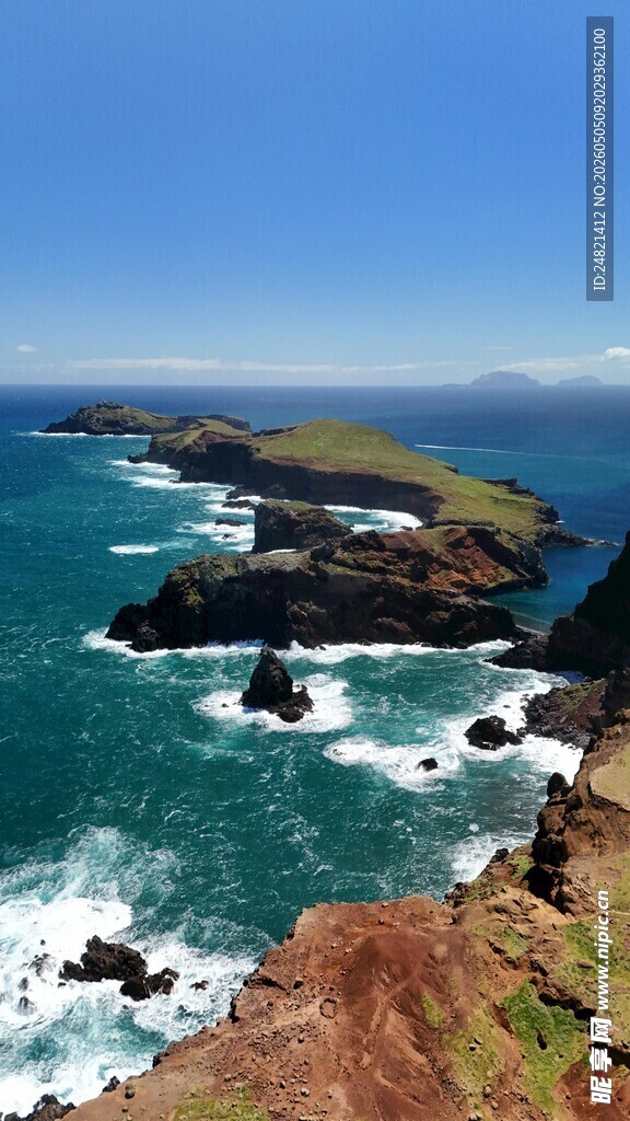 海岸风光壮美蓝色海域