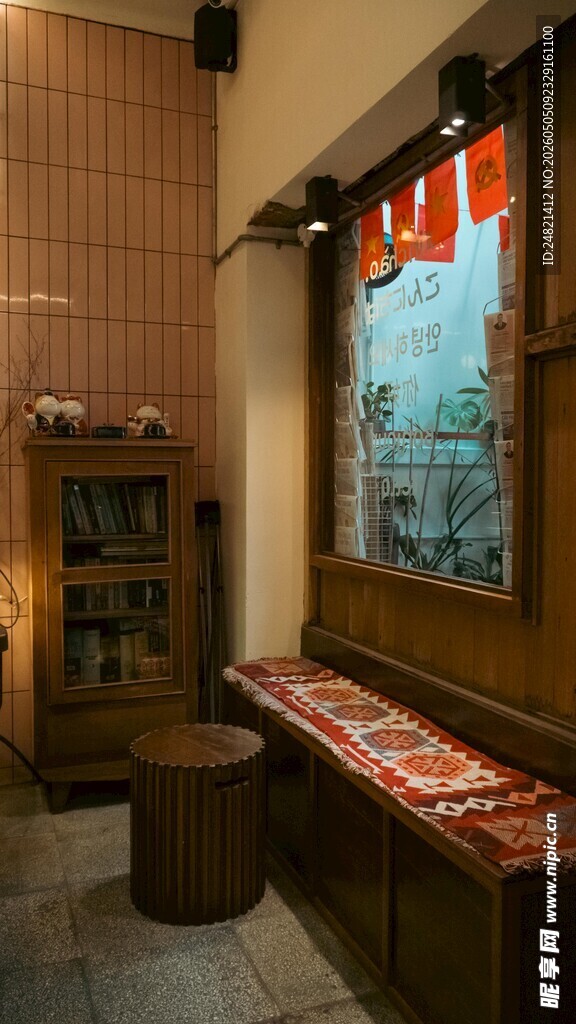 日式茶室室内温馨场景