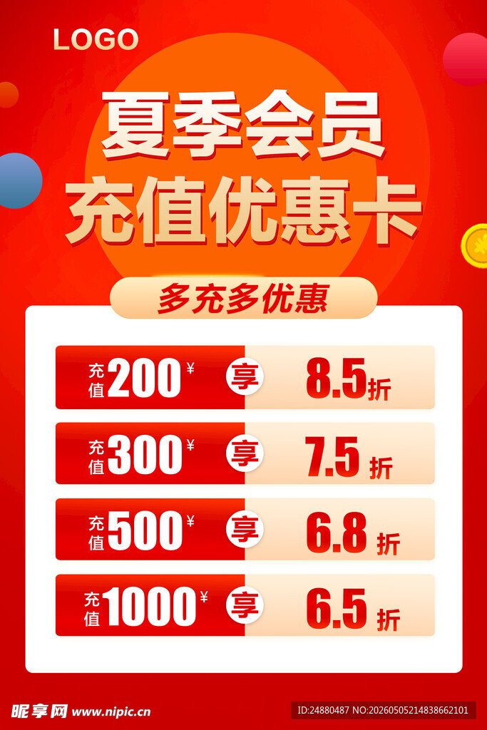 会员充值海报