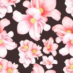 粉色花卉无缝图案素材