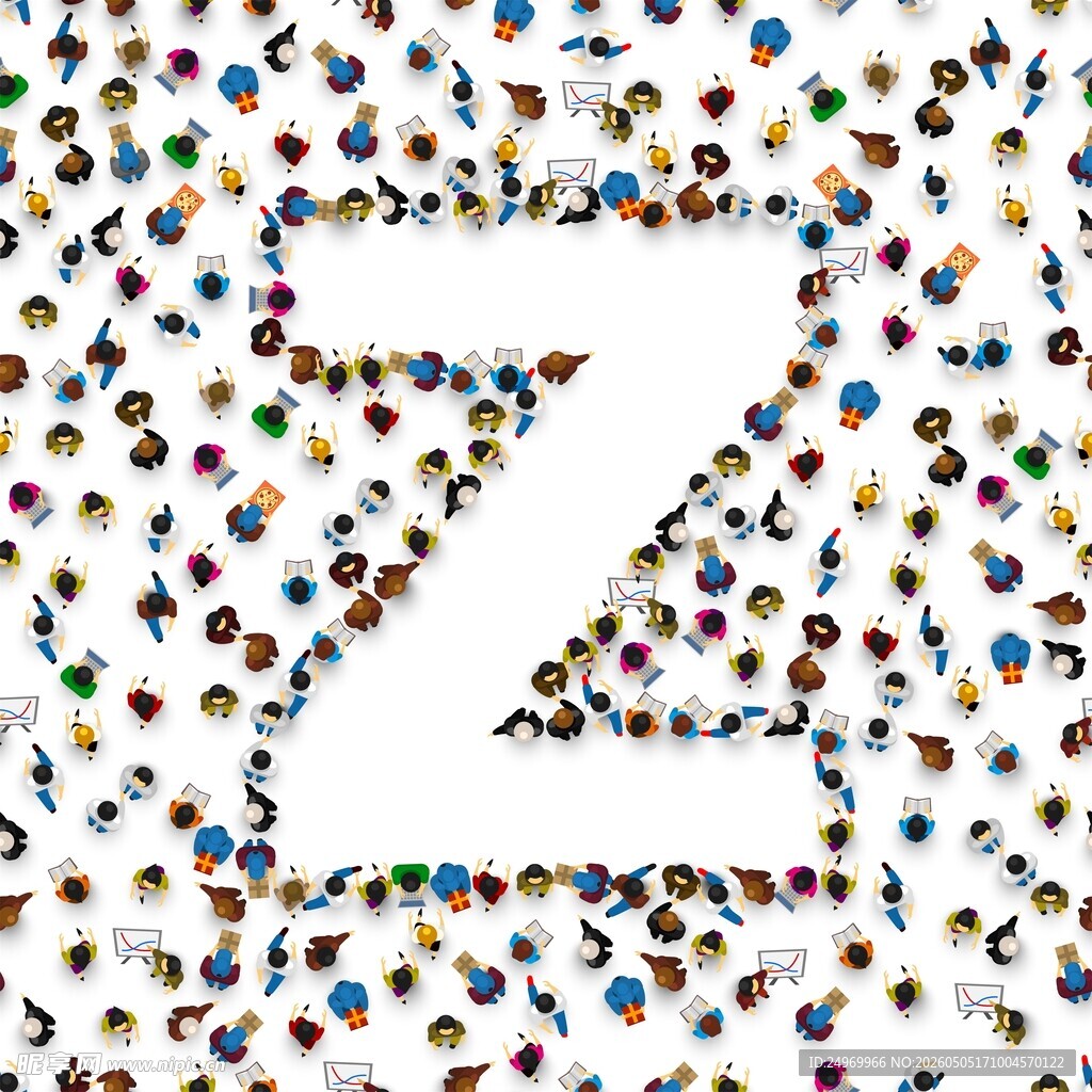 彩色珠子组成的字母Z