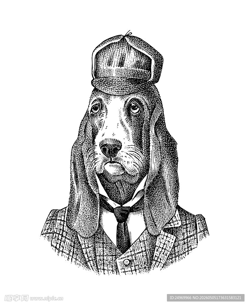戴皇冠的绅士风猎犬