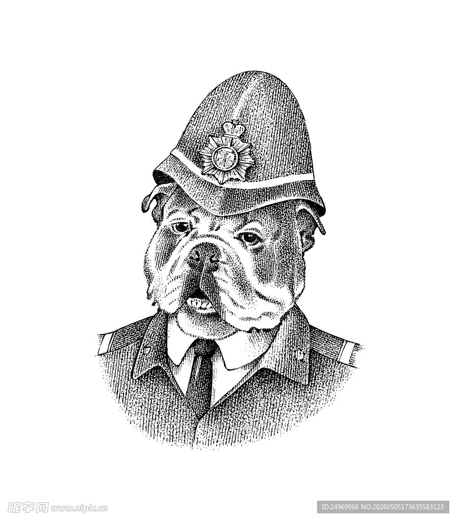 警犬形象插画