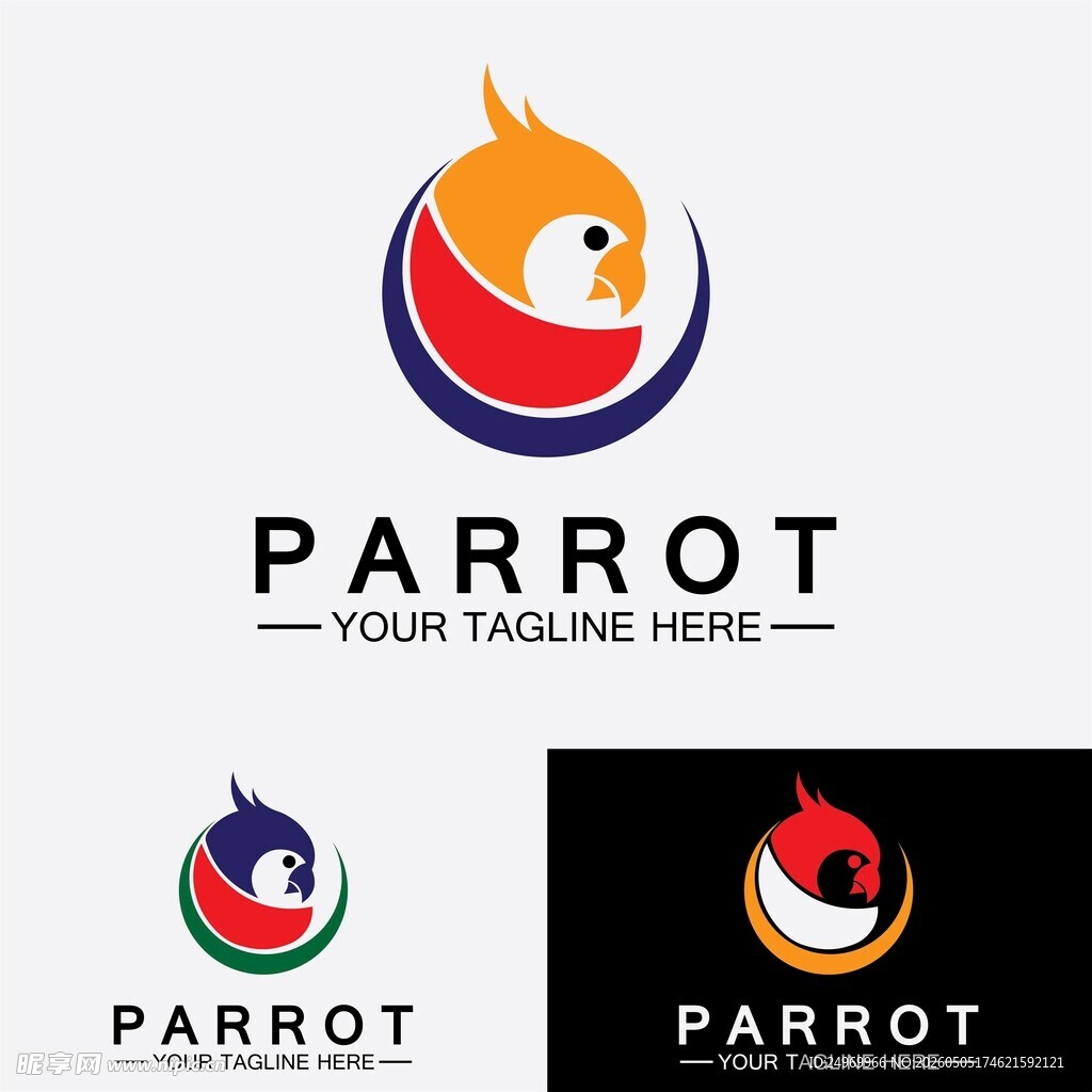 鹦鹉标志设计