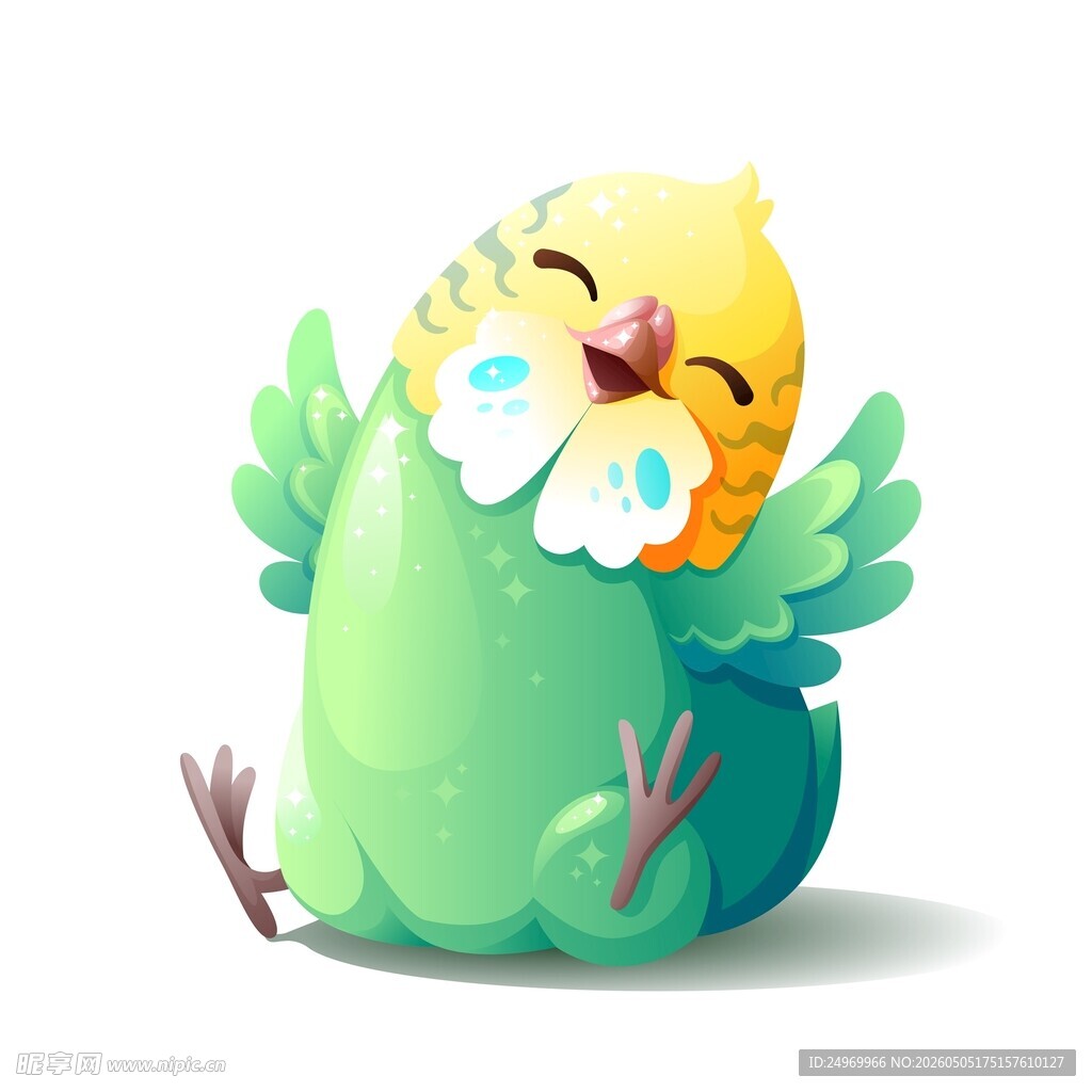 破壳而出的可爱小黄鸟