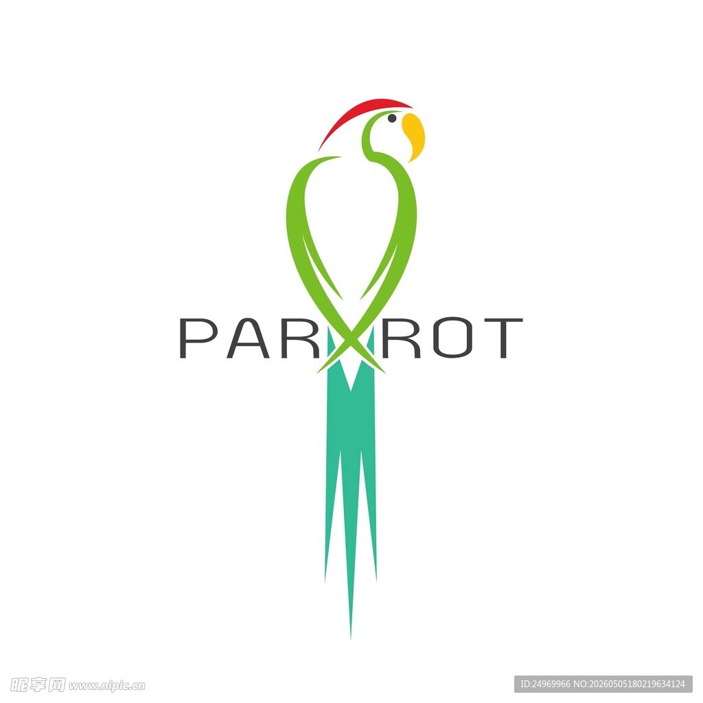 鹦鹉造型的PARKROT标志