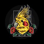 鹦鹉花卉纹身图案设计