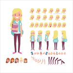 卡通女孩多样形象设计